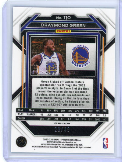 Draymond Green 2022-23 Panini Prizm Choice blue prizm #'d 20/49