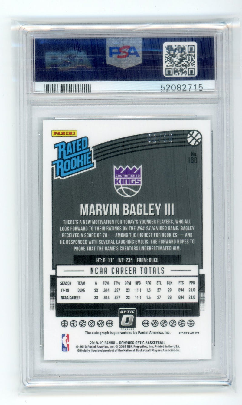 Marvin Bagley III 2018-19 Donruss Optic Premium Box Set Autograph 