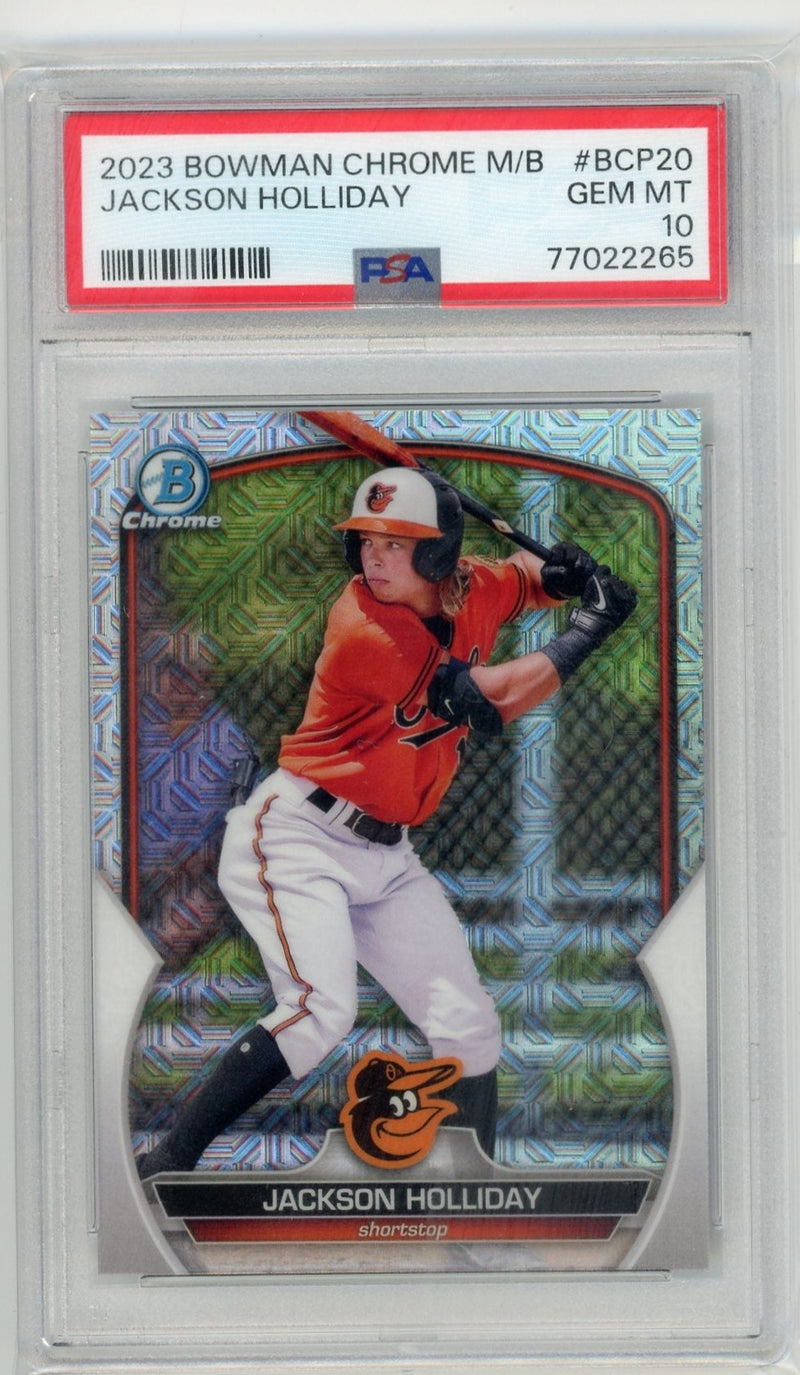 Jackson Holliday 2023 Bowman Chrome Mega Box Mojo PSA 10