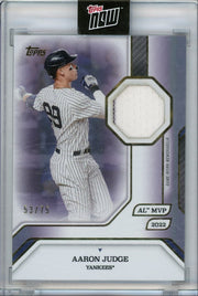Aaron Judge 2025 Topps Now MVP Collection Relic Purple #'d 53/75