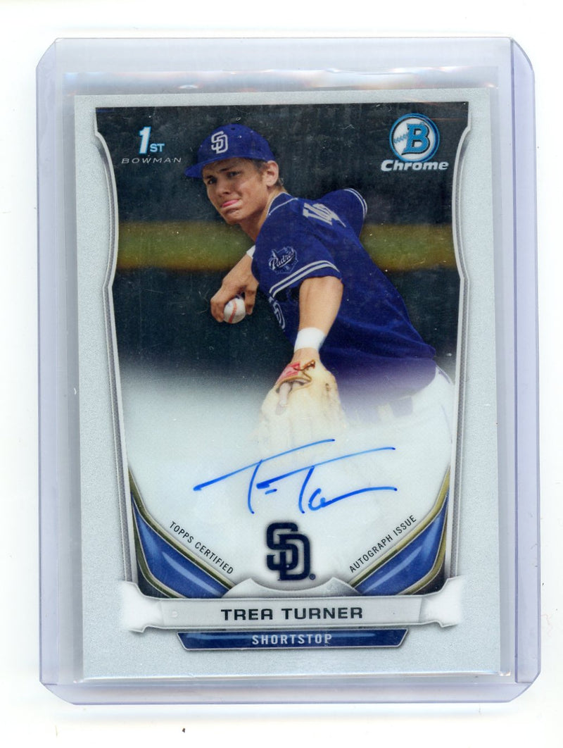 Trea Turner 2014 Bowman Chrome 1st Bowman Autograph 