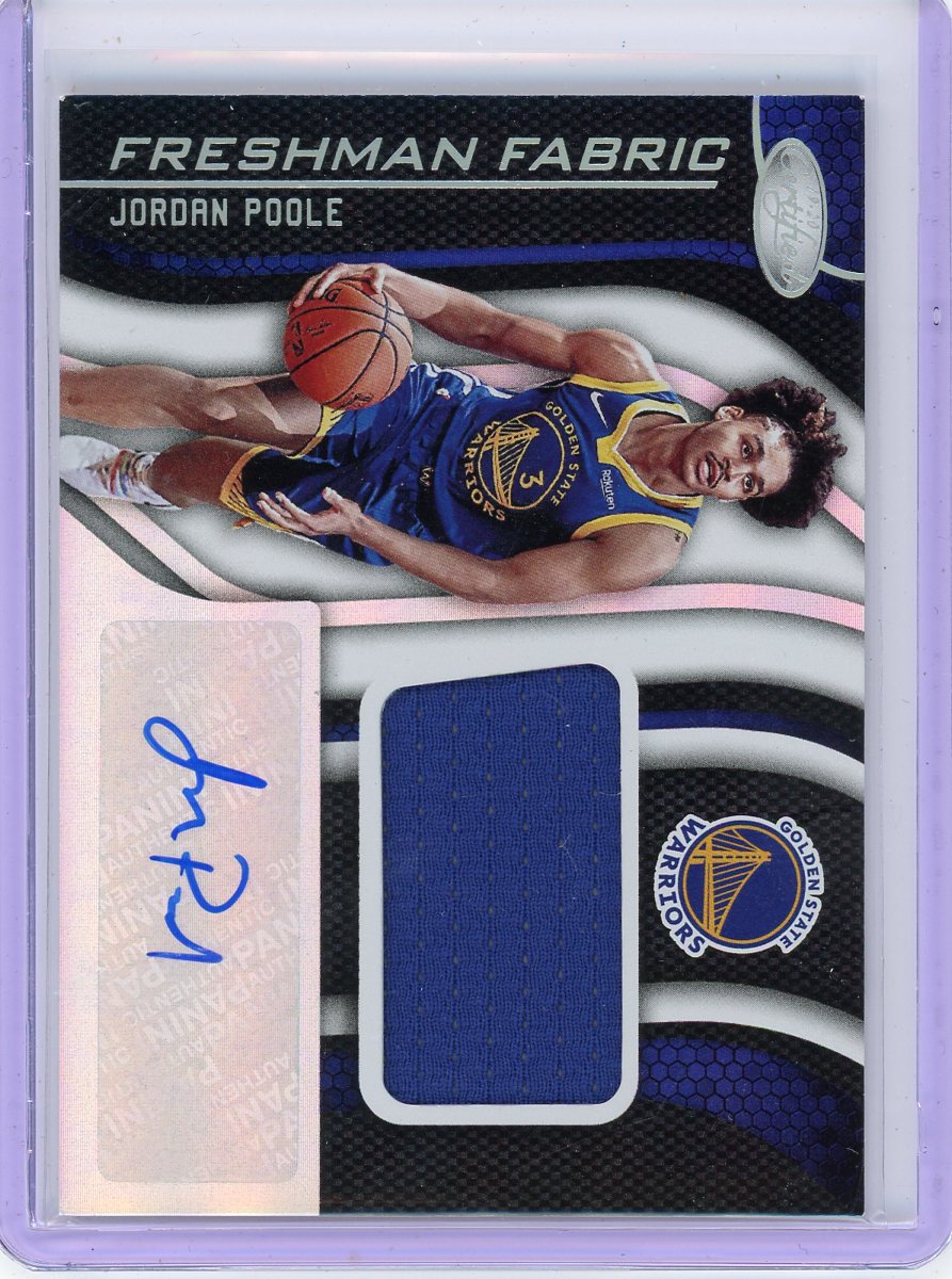 Jordan Poole 2019-20 Panini Certified Freshman Fabric Patch Auto