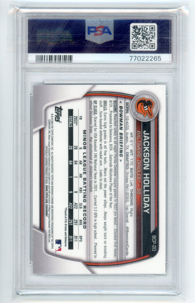 Jackson Holliday 2023 Bowman Chrome Mega Box Mojo PSA 10