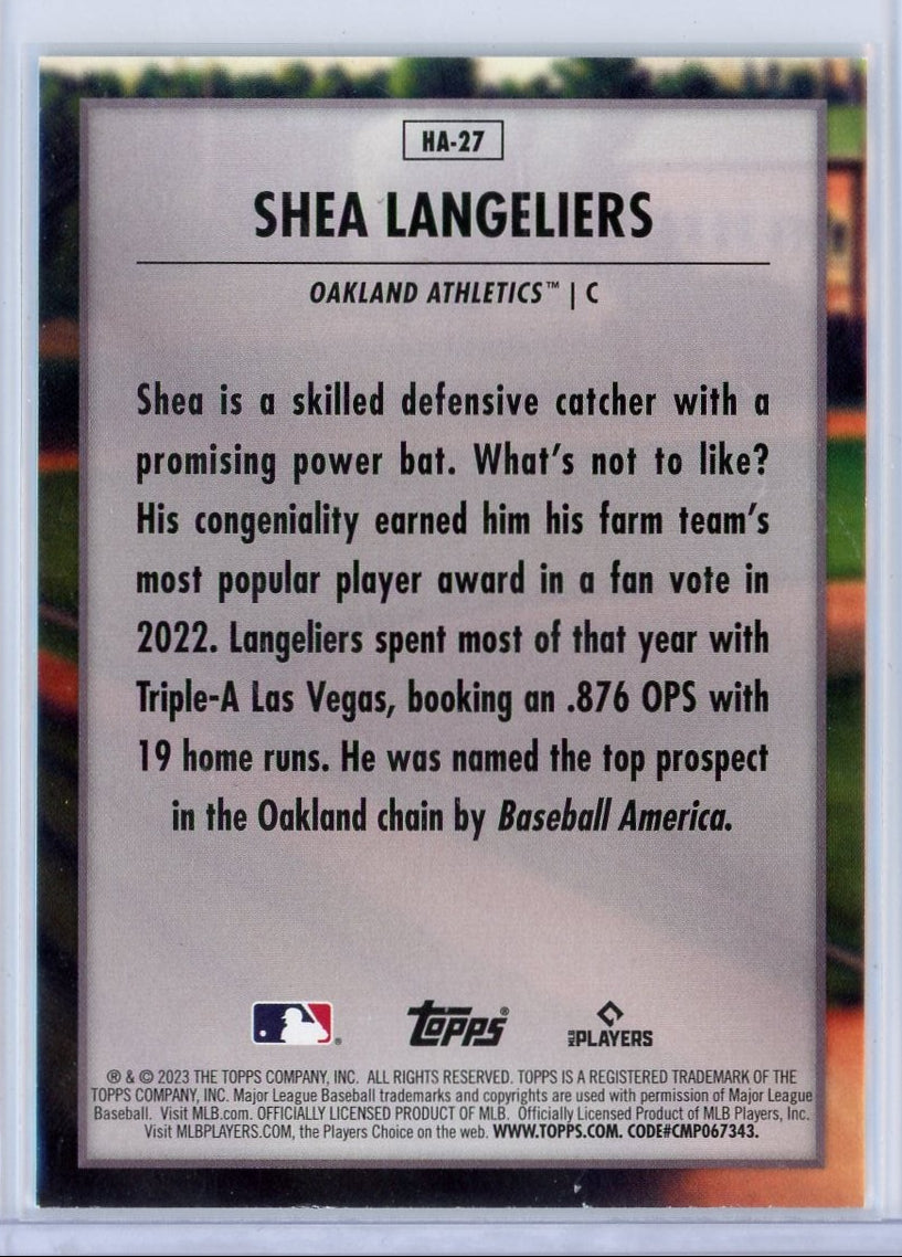 Shea Langeliers 2023 Topps Update Series Home Field Advantage SSP RC