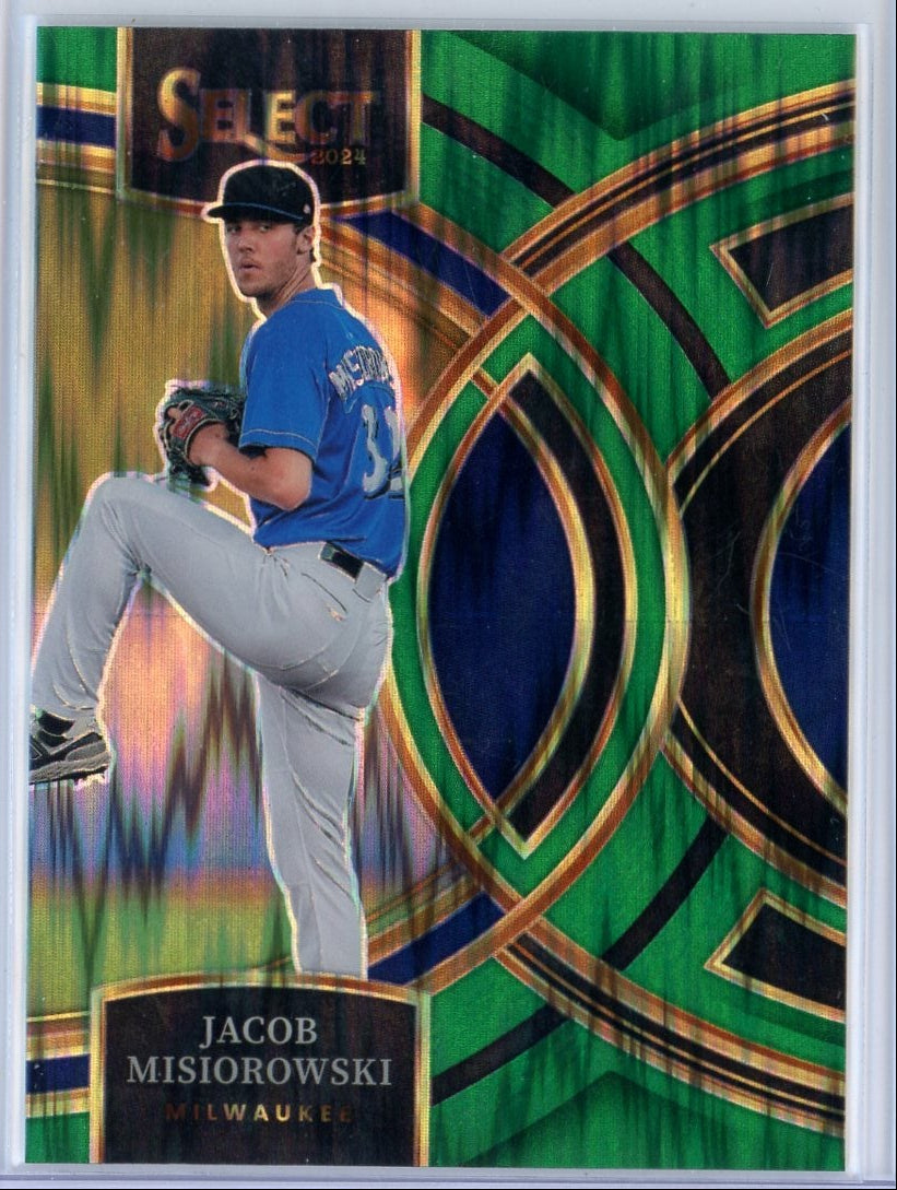 Jacob Misiorowski 2024 Panini Select Green Flash Premier Level Prizm