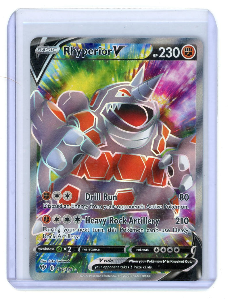 Rhyperior V Full Art Pokémon Darkness Ablaze 