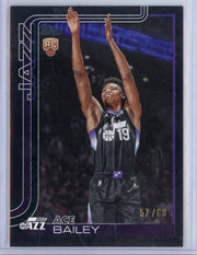 Ace Bailey 2025-26 Topps Flagship Black Parallel RC #'d 57/68