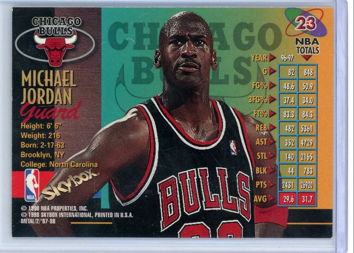 Michael Jordan 1998 Skybox International Metal Universe #23