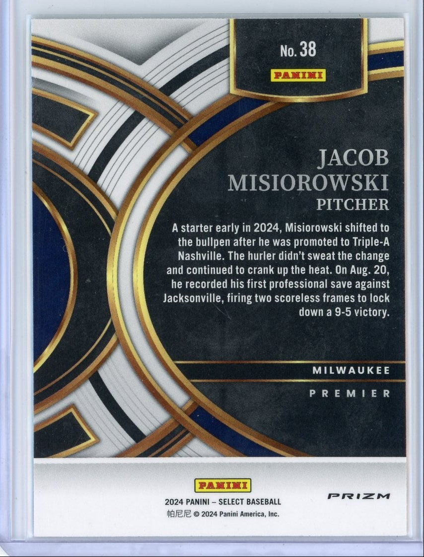 Jacob Misiorowski 2024 Panini Select Green Flash Premier Level Prizm