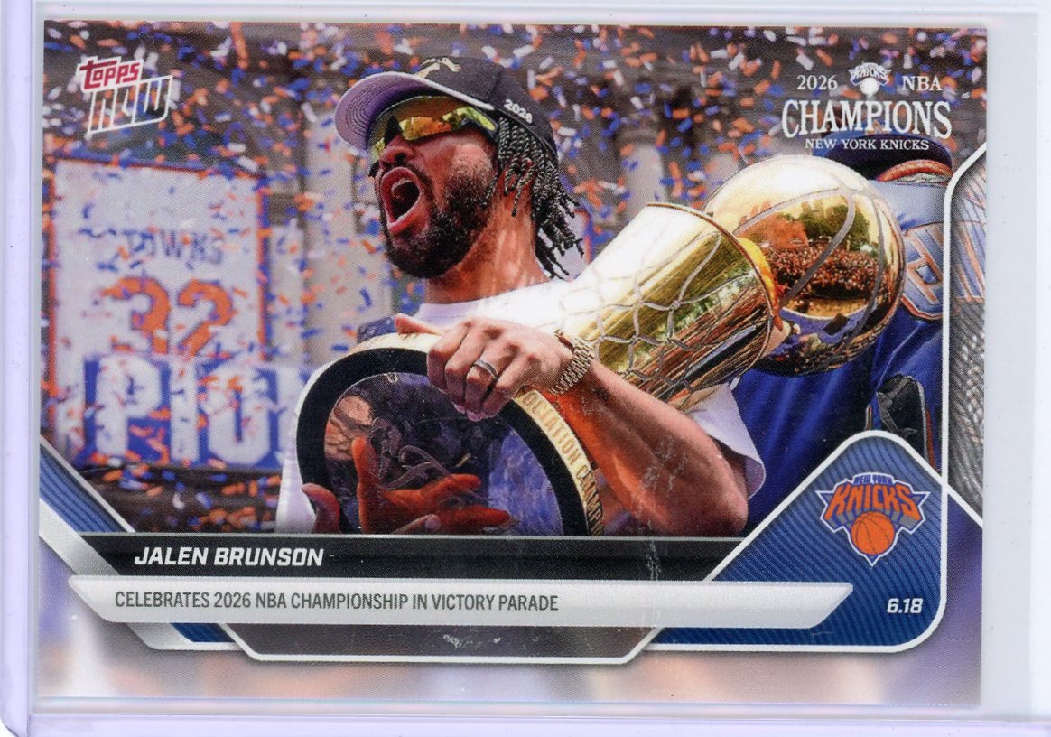 Jalen Brunson 2026 Topps Now NBA Championship Victory Parade