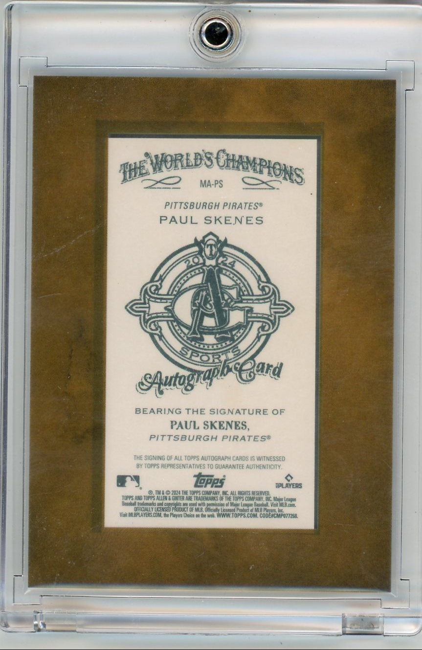 Paul Skenes 2024 Topps Allen & Ginter Mini Framed Rookie Autograph