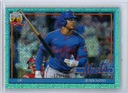 Juan Soto 2026 Topps Series 1 Silver Pack Chrome Aqua Mojo Refractor #'d 125/199