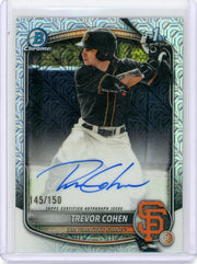 Trevor Cohen 2025 Bowman Chrome Draft 1st Bowman Mojo Autograph #'d 145/150