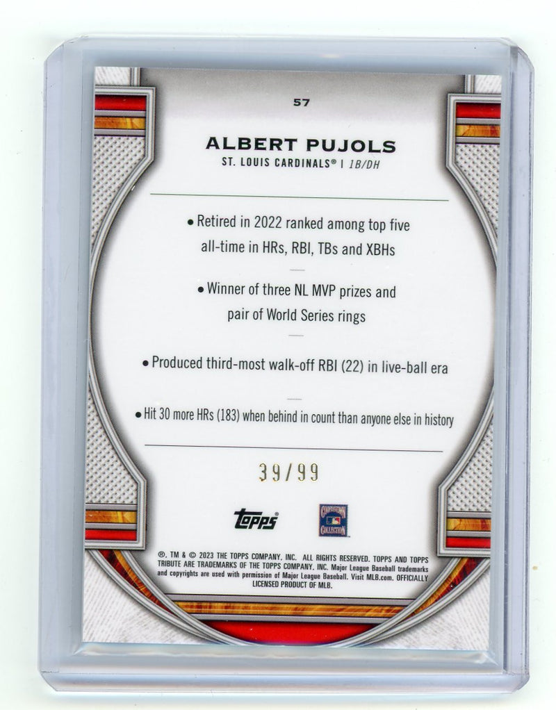 Albert Pujols 2023 Topps Tribute Green 39/99