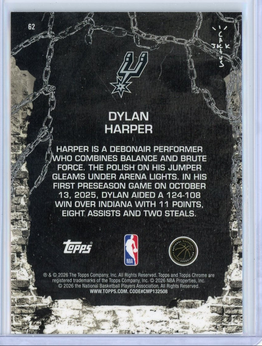 Dylan Harper 2025-26 Topps Chrome X Cactus Jack RC #62