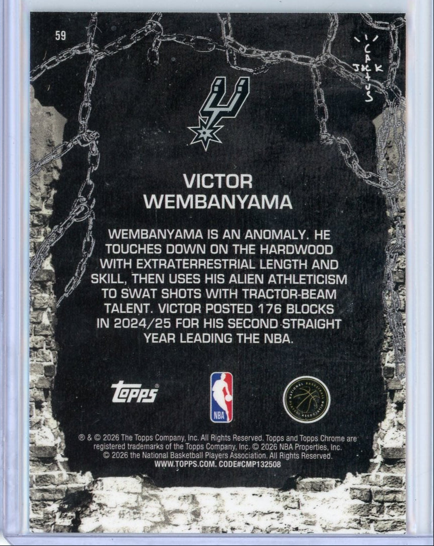 Victor Wembanyama 2025-26 Topps Chrome X Cactus Jack #59