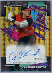 Chase Meidroth 2026 Topps Finest Gold Geo Fractor Auto #'d 12/50
