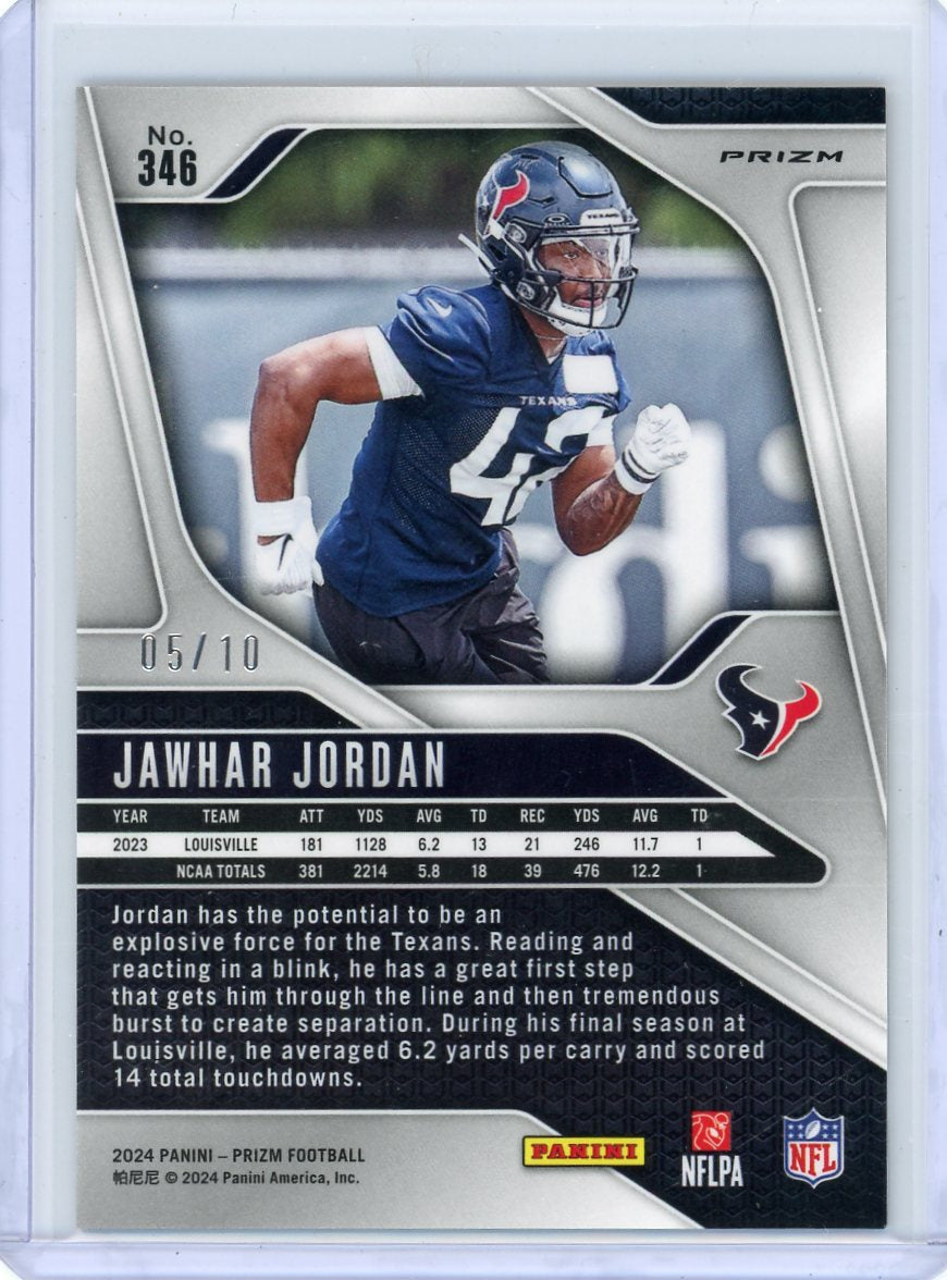 Jawhar Jordan 2024 Panini Prizm Gold Rookie #'d 05/10