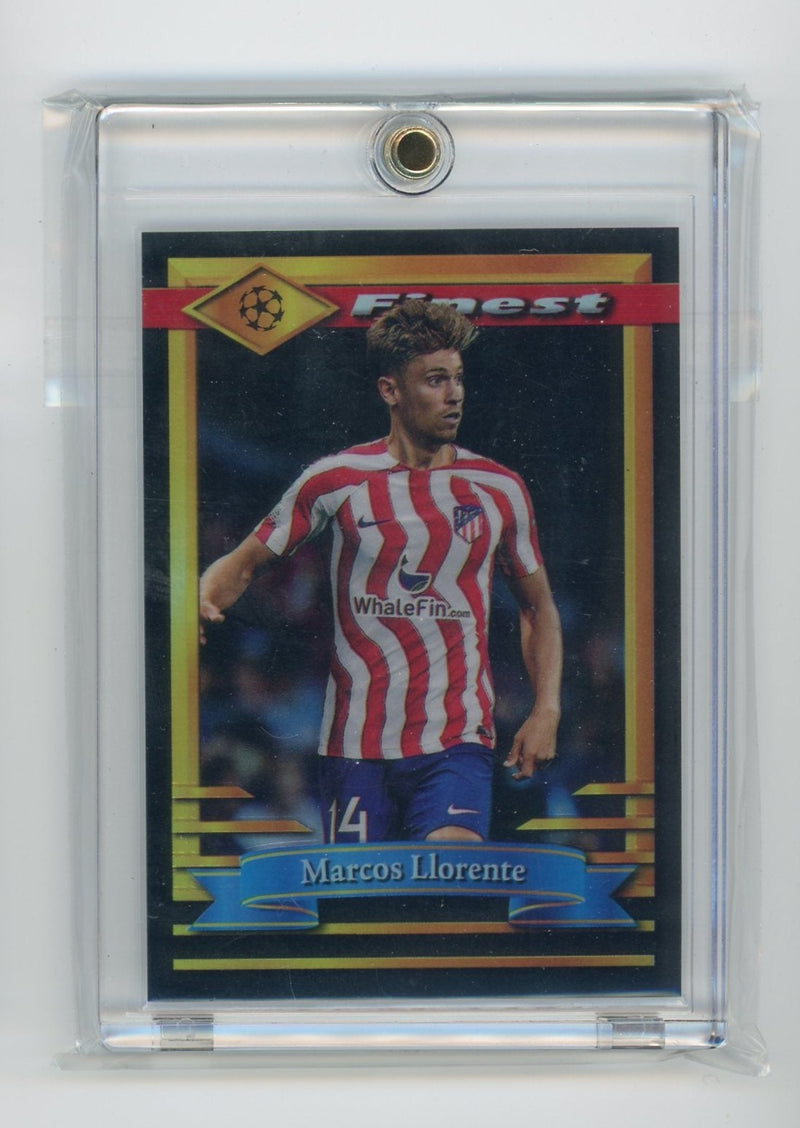 Marcos Llorente 2023 Topps Finest Flashbacks black refractor 