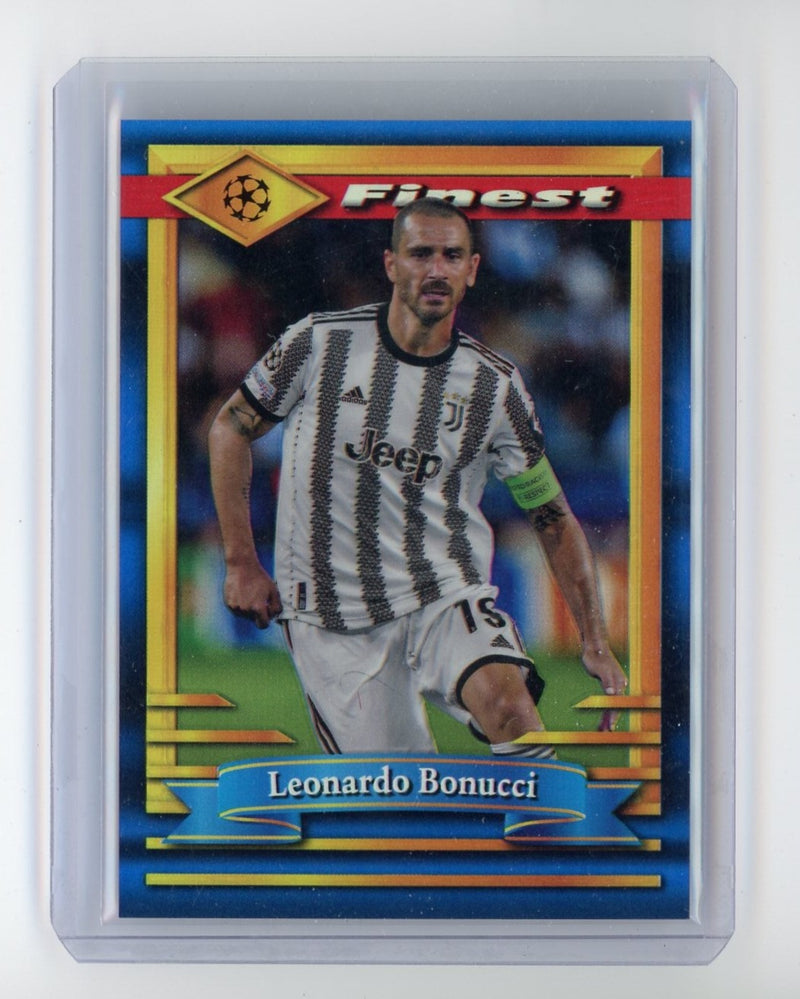 Leonardo Bonucci 2023 Topps Finest Flashbacks blue refractor 