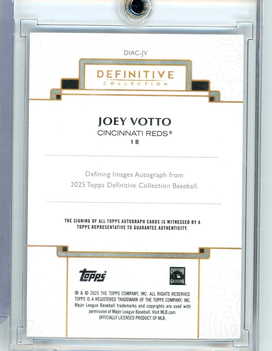 Joey Votto 2025 Topps Definitive Collection Auto #'d 13/25