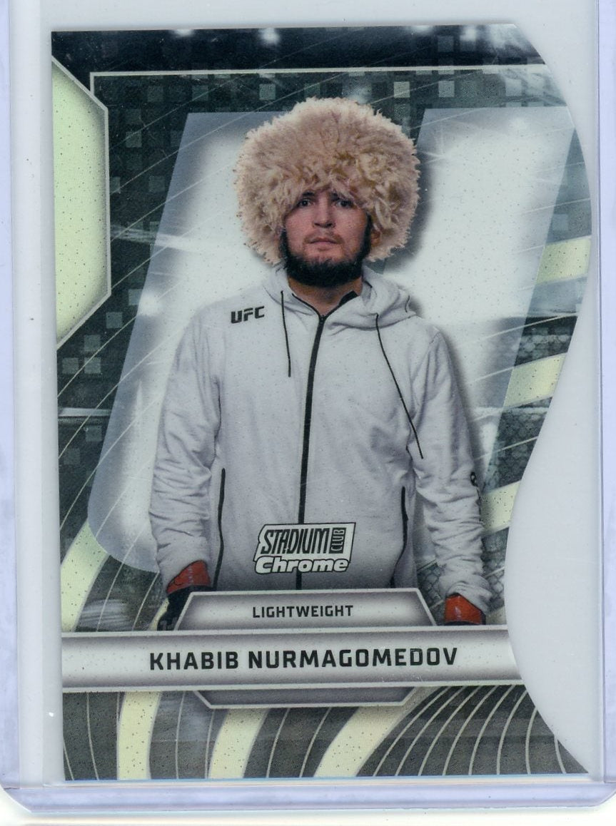 Khabib Nurmagomedov UFC Stadium Club Chrome Triumvirates #TV-31