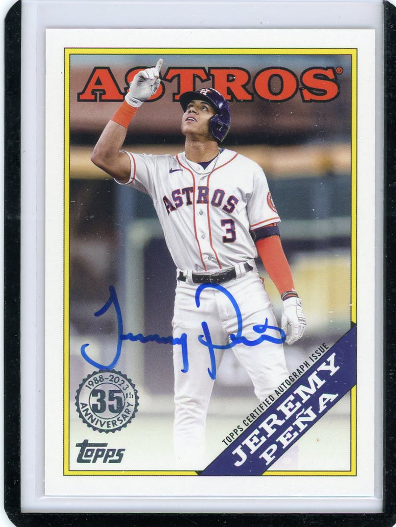 Jeremy Pena 2023 Topps 35th Anniversary autograph