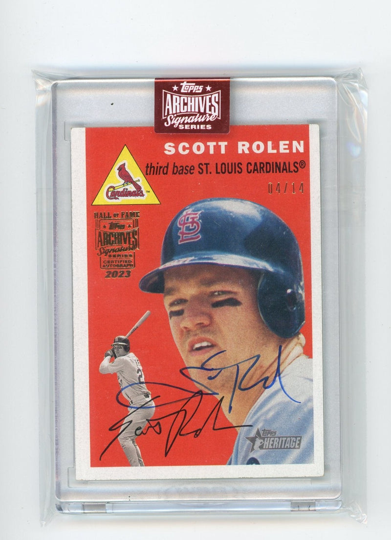 SCOTT ROLEN CERTIFIED TOPPS AUTHENTIC AUTOGRAPHED BASEBALL CARD