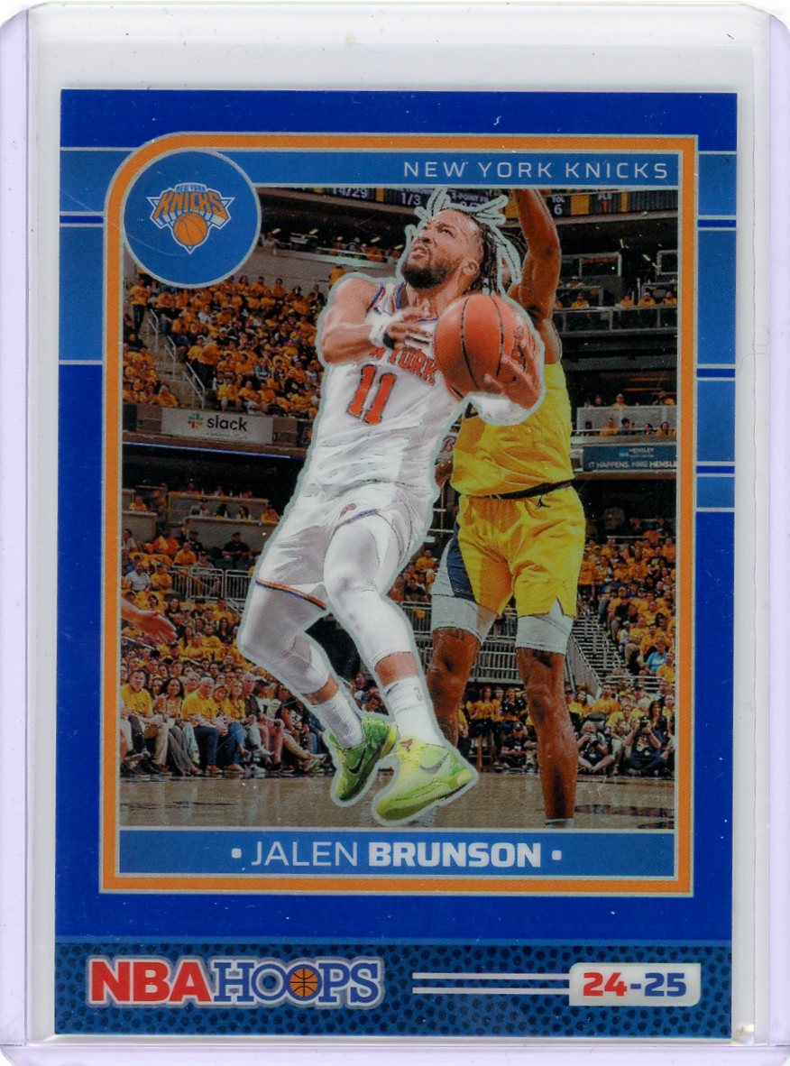 Jalen Brunson 2024-25 Panini NBA Hoops Premium Blue #'d 37/49