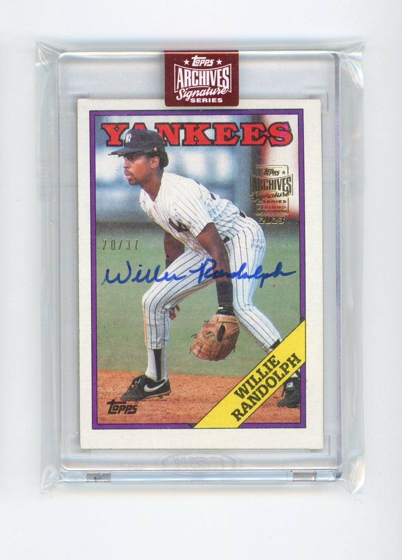 Willie Randolph 2023 Topps Archives Signature 1988 Topps autograph 