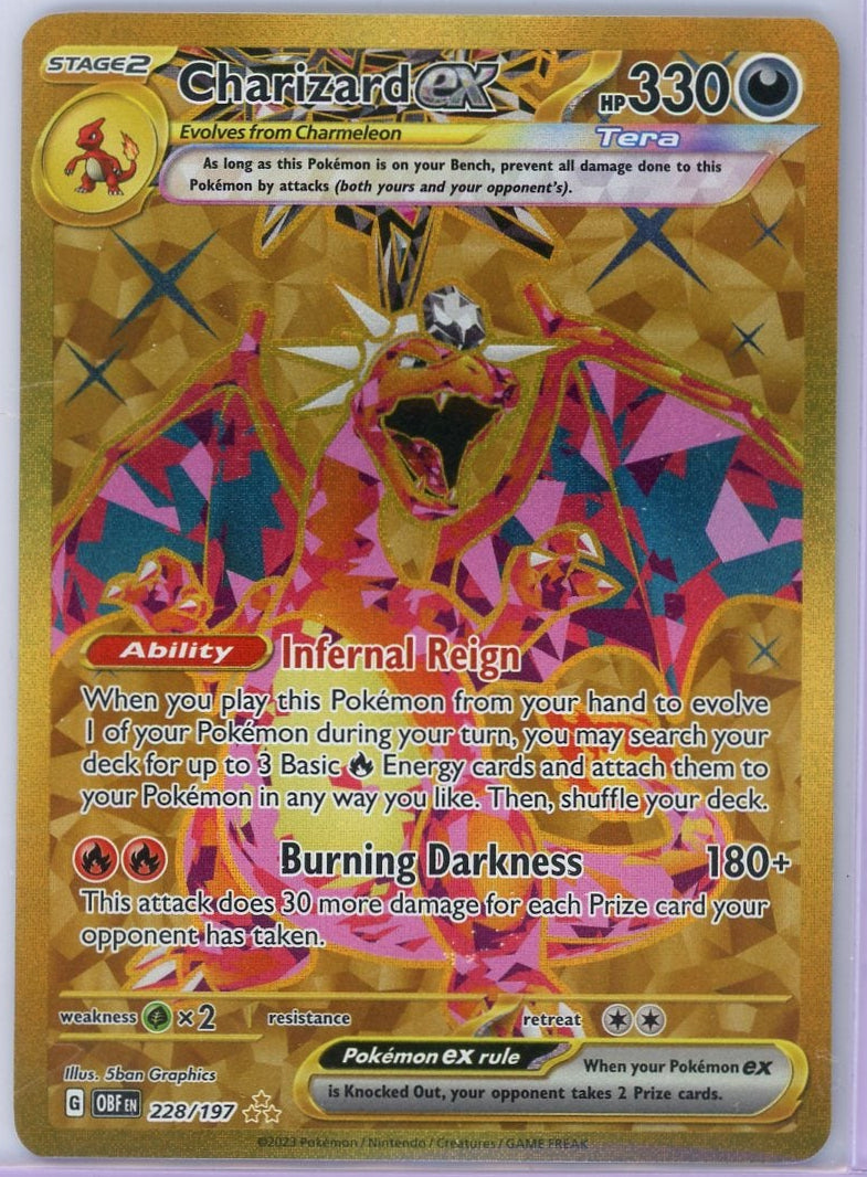 Charizard ex Pokémon Obsidian Flames Hyper Rare #228/197