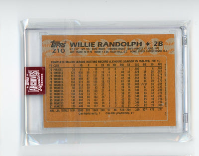 Willie Randolph 2023 Topps Archives Signature 1988 Topps autograph #'d 20/37