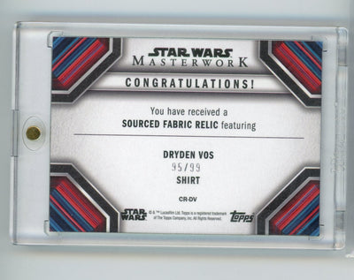 Dryden Vos 2022 Star Wars Masterwork fabric relic green #'d 95/99