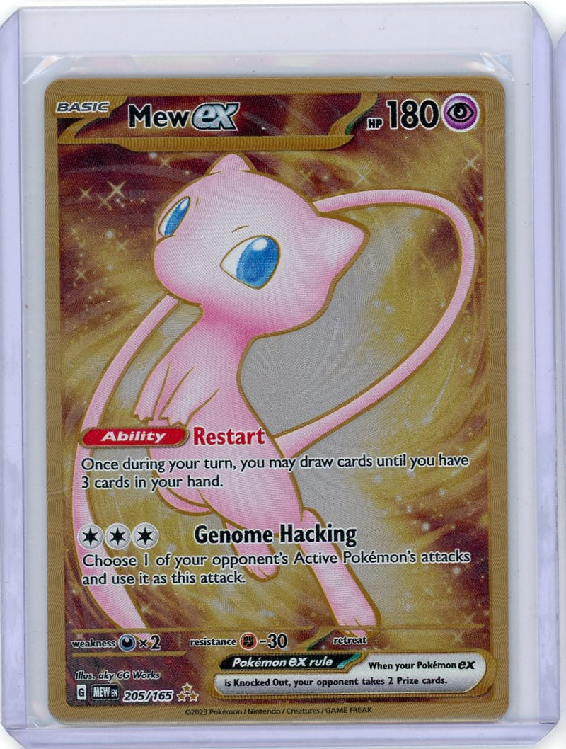 Mew ex 2023 Pokemon 151 UPC Gold Metal promo 