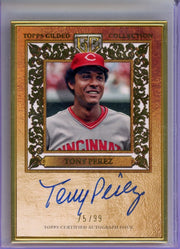 Tony Perez 2025-26 Topps Gilded Collection Gold Framed Hall of Fame Auto #HAFA-TP #'d /99