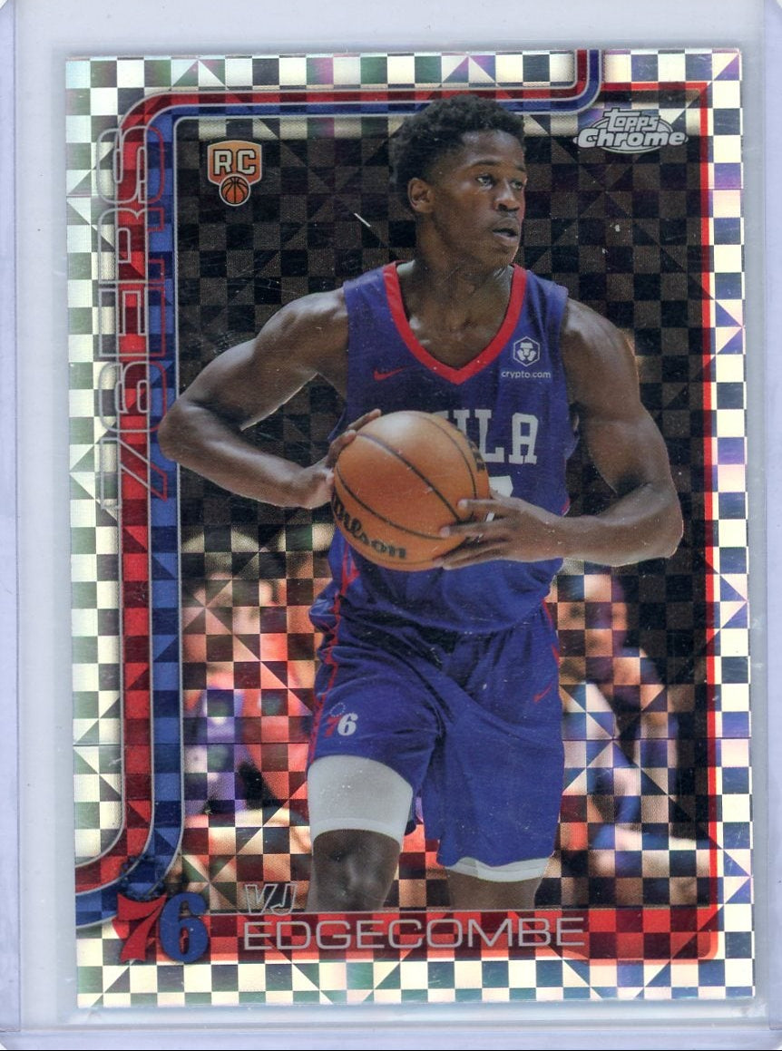 VJ Edgecombe 2025-26 Topps Chrome X-Fractor
