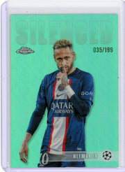 Neymar Jr. 2026 Topps Chrome Silenced Aqua Refractor #'d 035/199