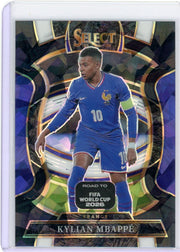 Kylian Mbappe 2025-26 Select Road to FIFA World Cup Black & White Ice #'d 325/380
