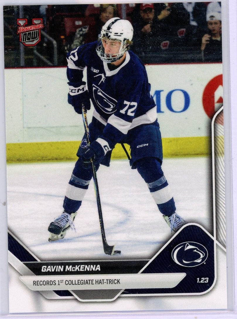 Gavin McKenna 1st Hat-Trick Topps #3