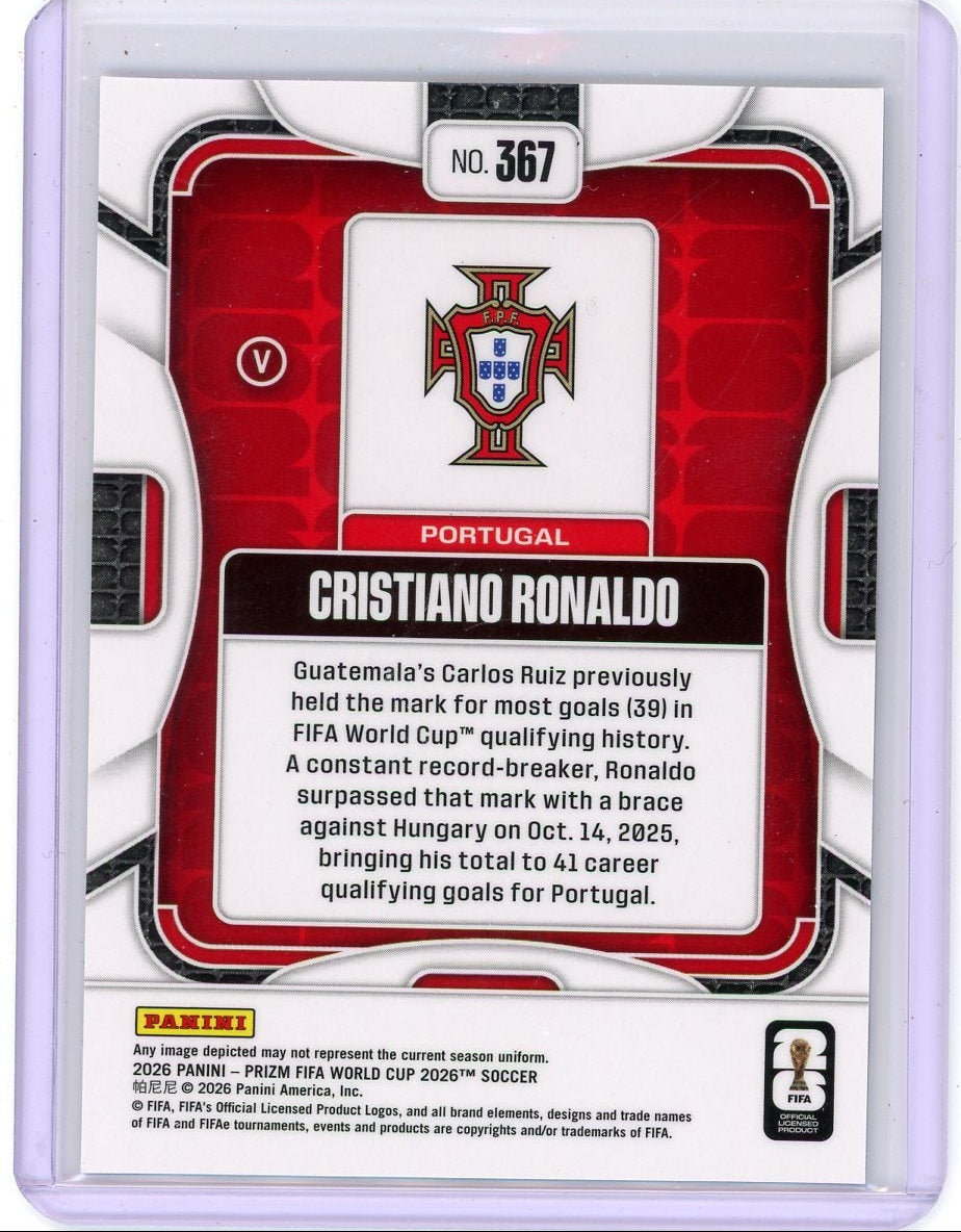 Cristiano Ronaldo 2025-26 Panini Prizm World Cup Image Variation