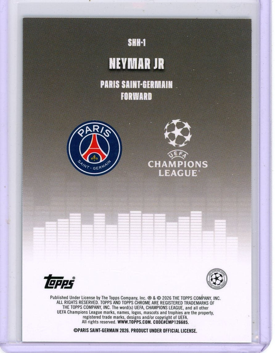 Neymar Jr. 2026 Topps Chrome Silenced Aqua Refractor #'d 035/199