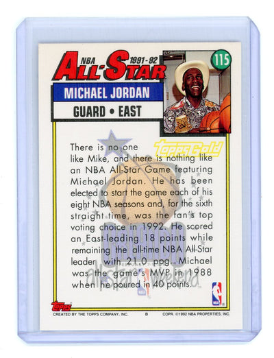 Michael Jordan 1992 Topps All-Star Gold #115