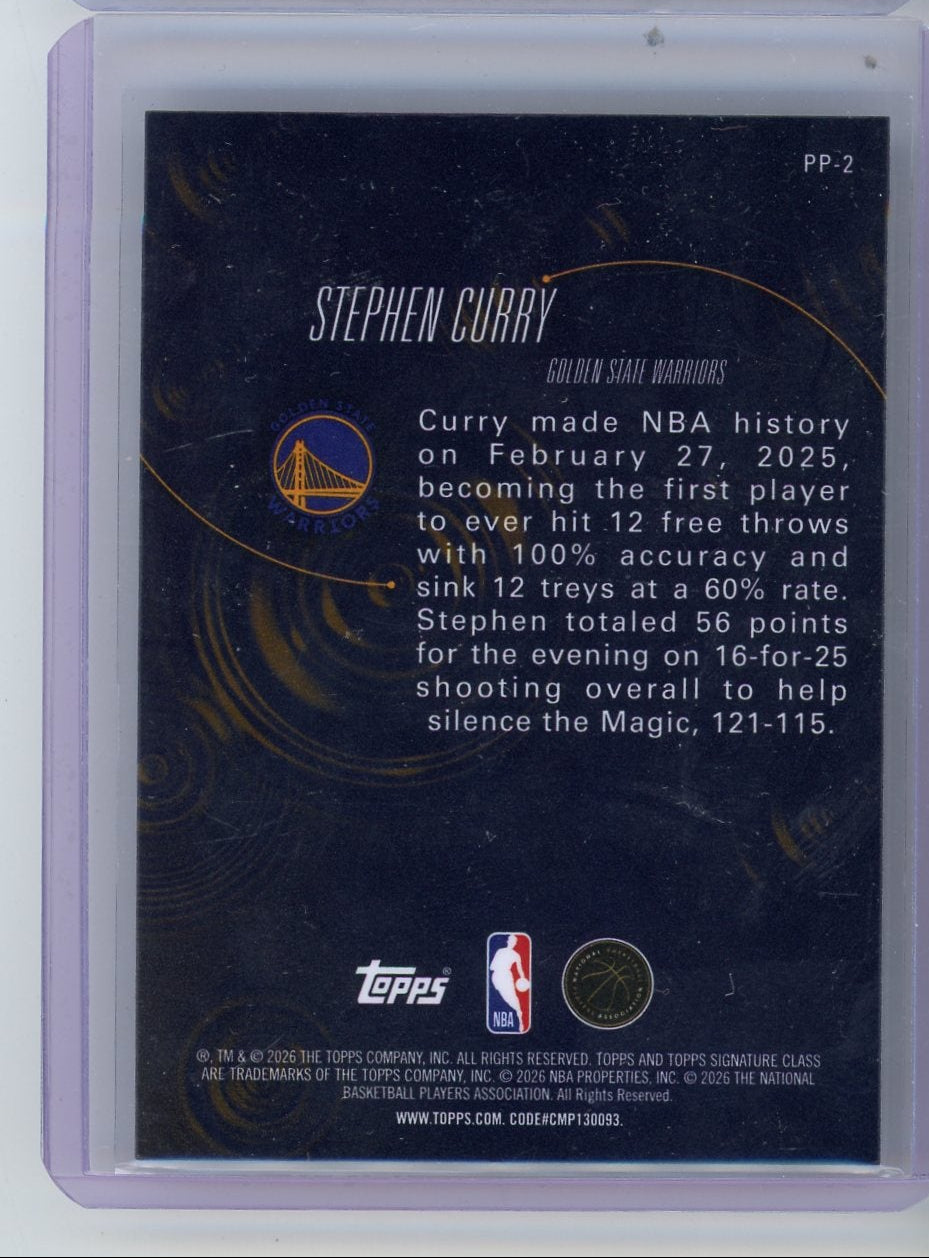 Stephen Curry 2025-26 Topps Signature Class Pressure Points SSP