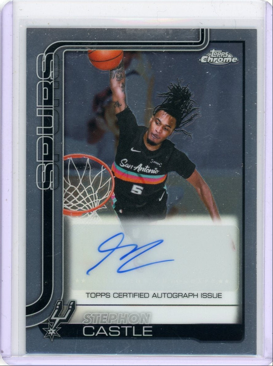 Stephon Castle 2025-26 Topps Chrome Autograph
