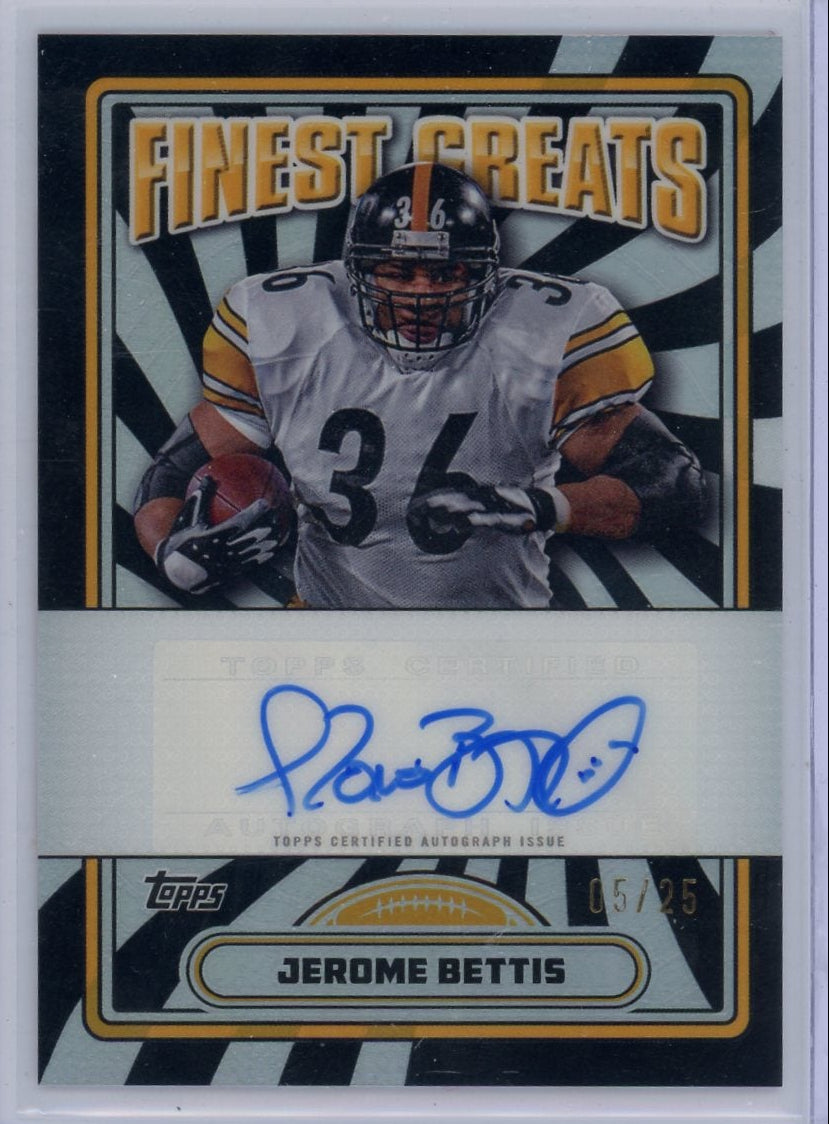 Jerome Bettis 2024 Topps Finest Finest Greats Black Refractor #'d 05/25
