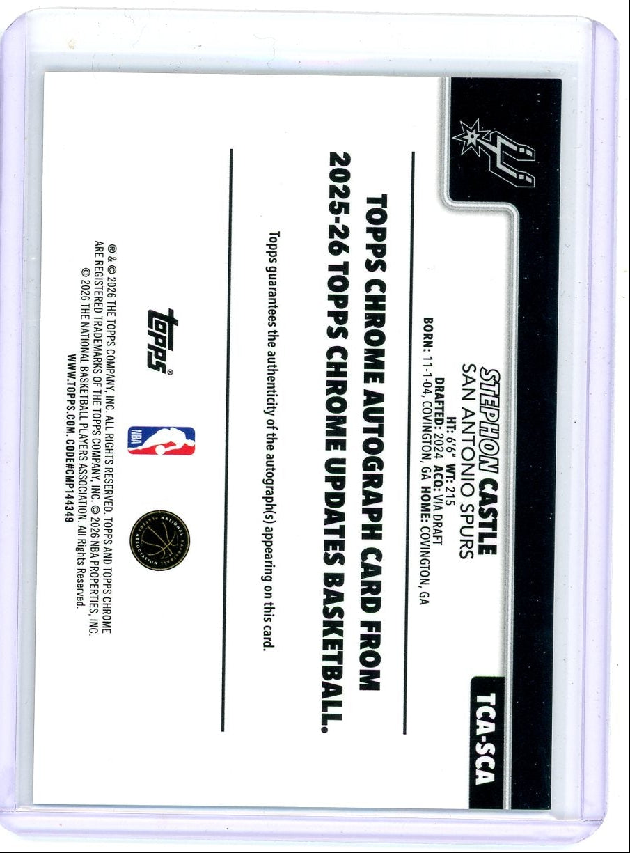 Stephon Castle 2025-26 Topps Chrome Autograph