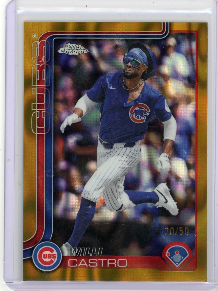 Willi Castro 2025 Topps Chrome Update Gold Lava #'d 20/50