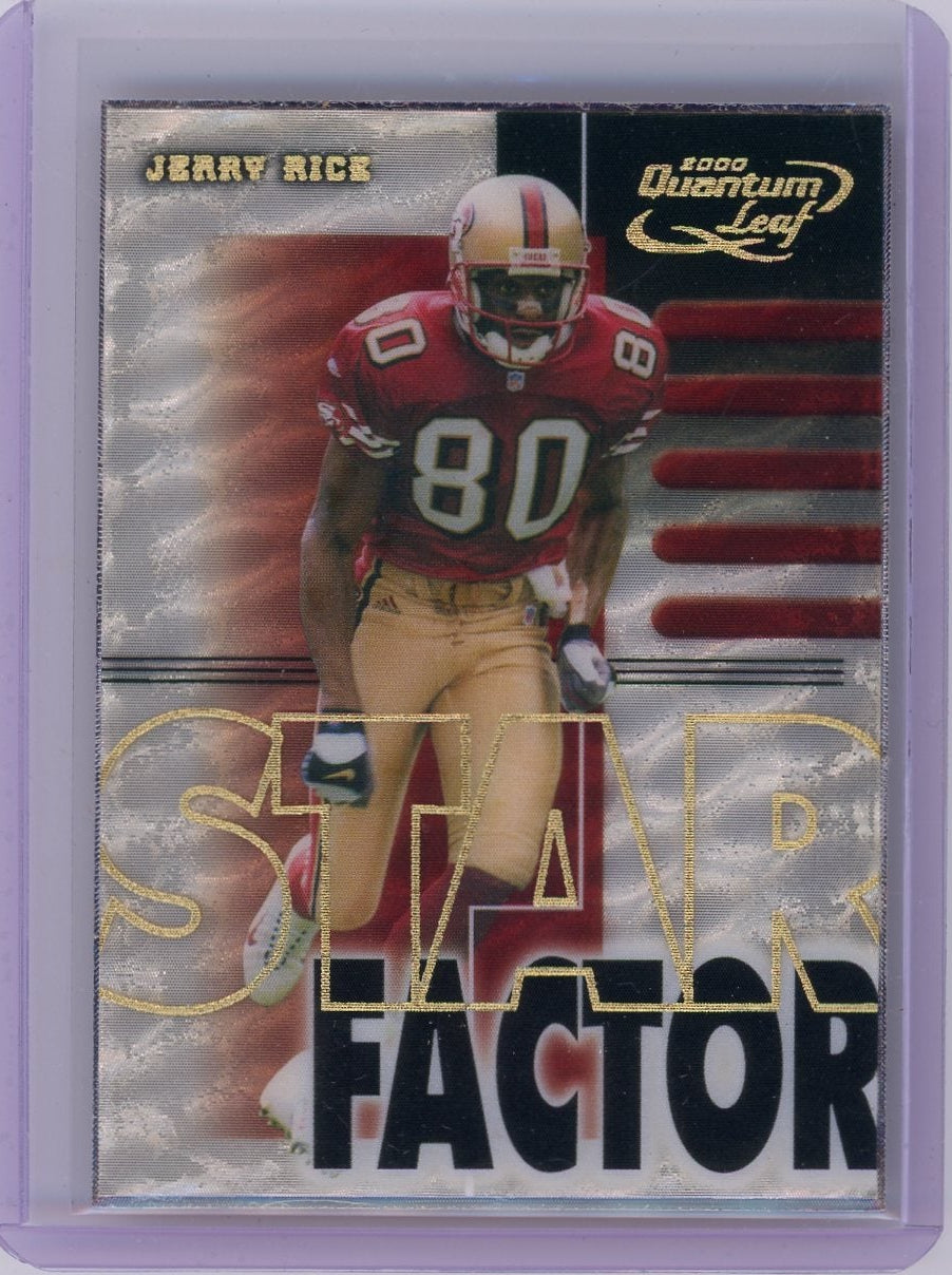 Jerry Rice 2000 Leaf Quantum Star Factor #'d 1661/2500