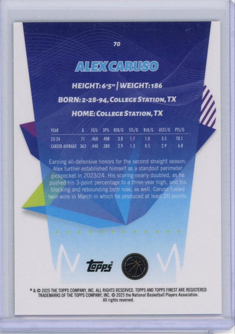 Alex Caruso 2024-25 Topps Finest black ref. 