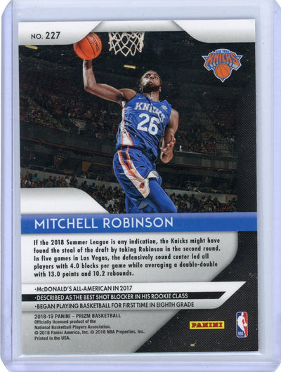 Mitchell Robinson 2018-19 Panini Prizm rookie card